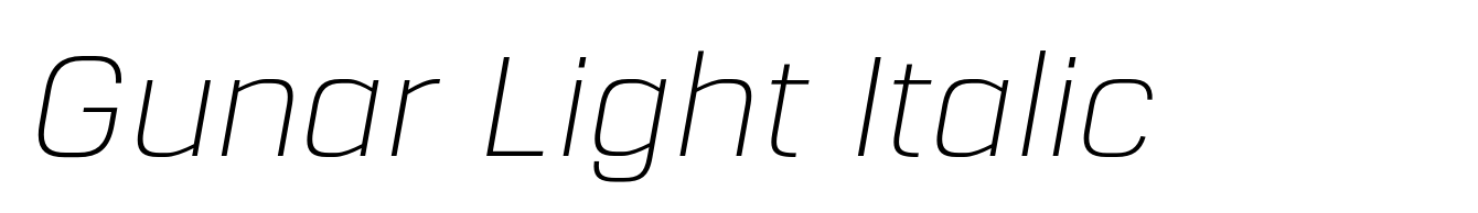Gunar Light Italic
